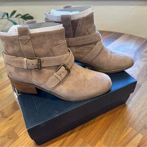 Women's Cole Haan Jensynn Suede Ankle Boots - Stone Taupe Suede Tan